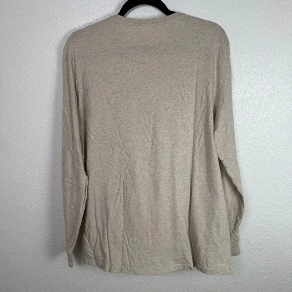 Polo Ralph Lauren Long Sleeve T-Shirt Crewneck Heathered Oatmeal Large